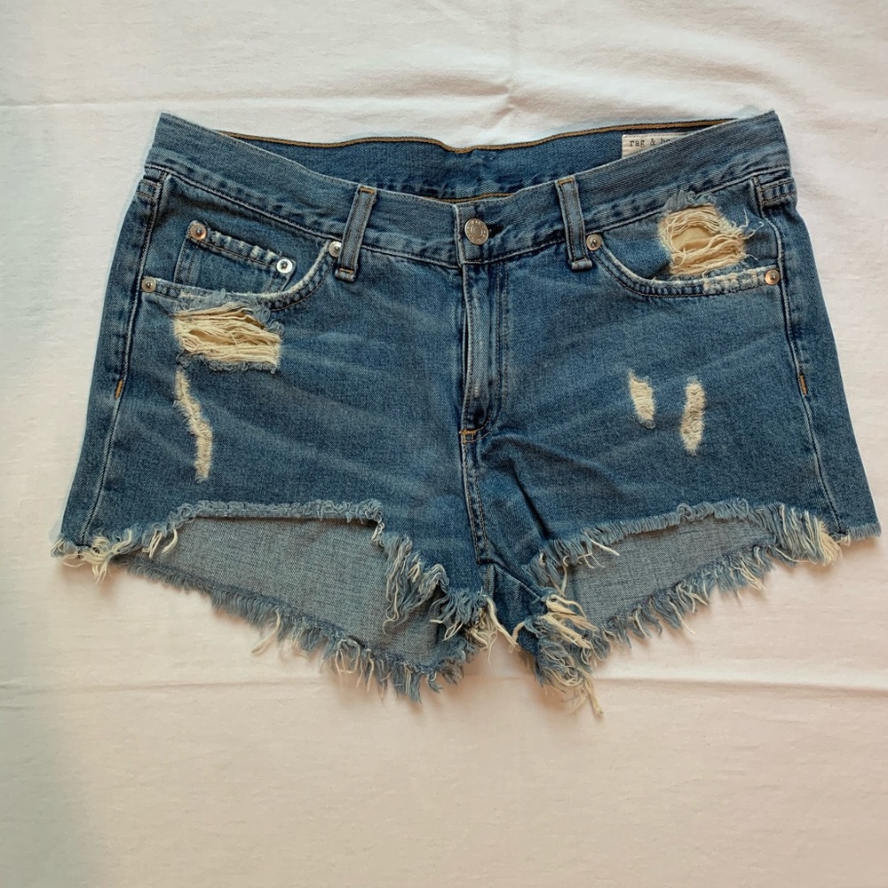 Rag & Bone Winnie Denim Cut Off Shorts